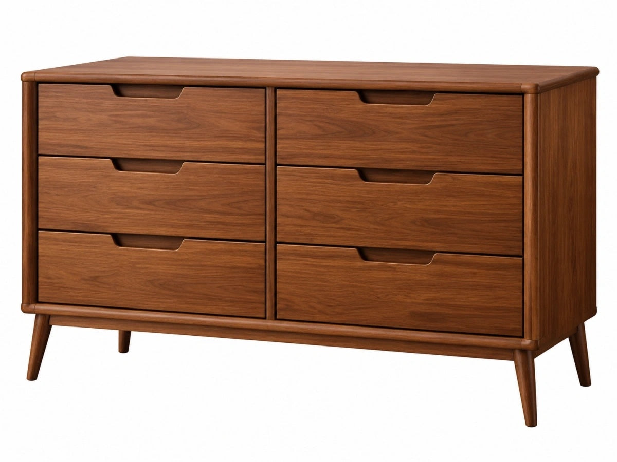 Cassettiera Legno 6 Cassetti Moderna