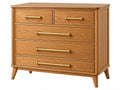 Cassettiera in Legno - Stile Moderno con Maniglie in Metallo