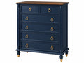 Cassettiera in Legno - Blu - Classica