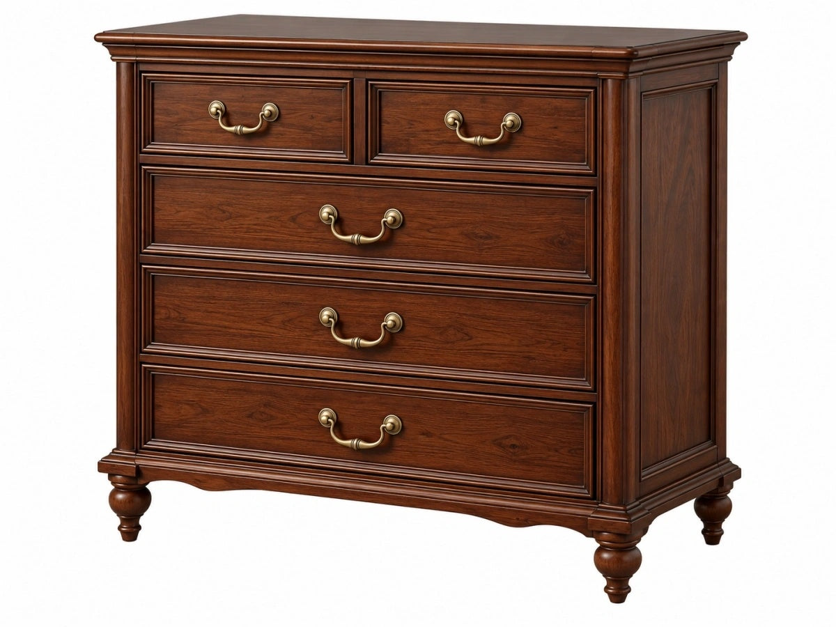 Cassettiera Legno Massello - 5 Cassetti Stile Classico