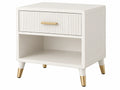 Comodino - Bianco - Stile Moderno con Cassetto