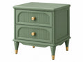 Comodino 2 Cassetti Verde - Legno - Moderno