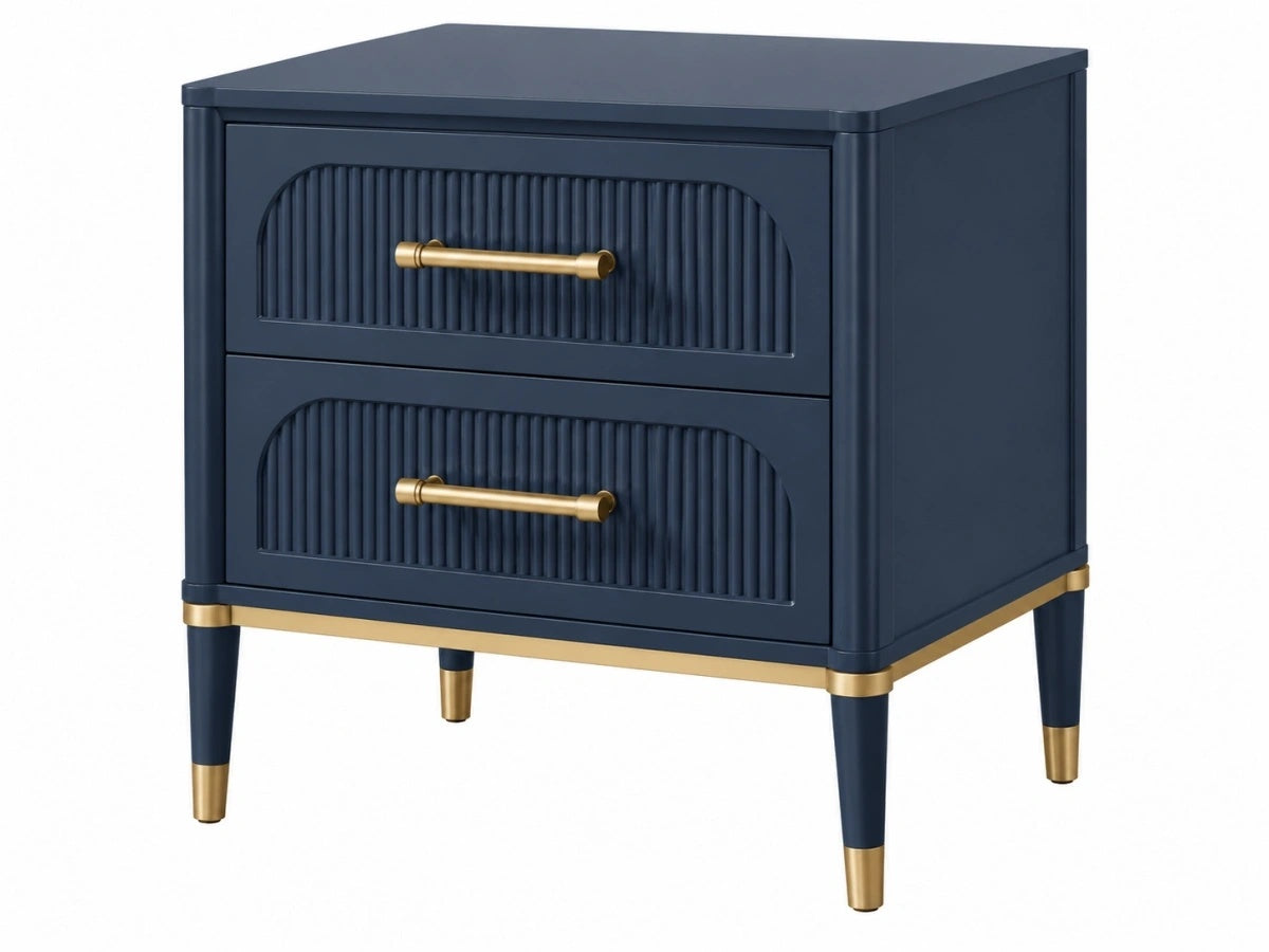 Comodino con Due Cassetti in Legno - Design Moderno