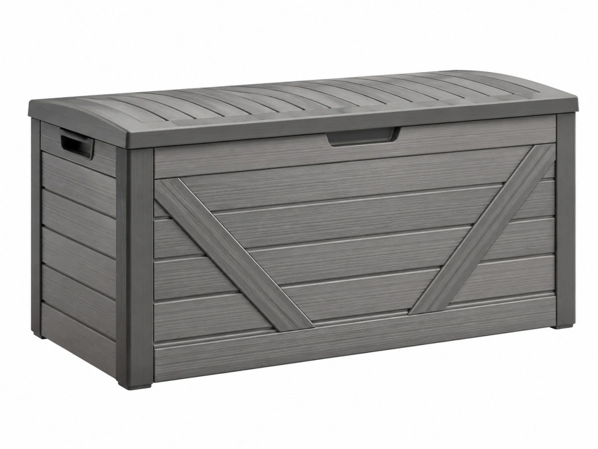 Cassapanca da Giardino in Resina - 120x45x60cm Grigio