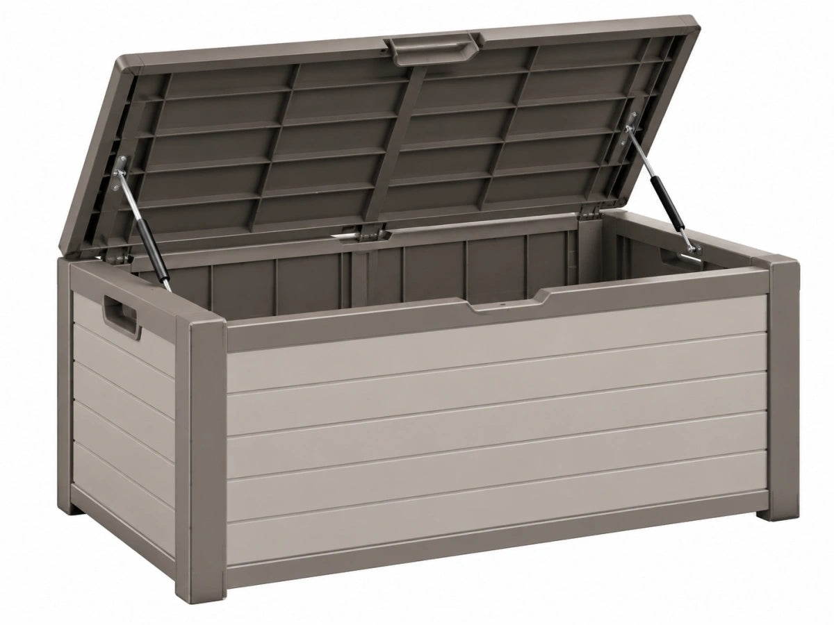 Bauli da Giardino - Grande - Resistente - Plastica - Grigio/Tortora