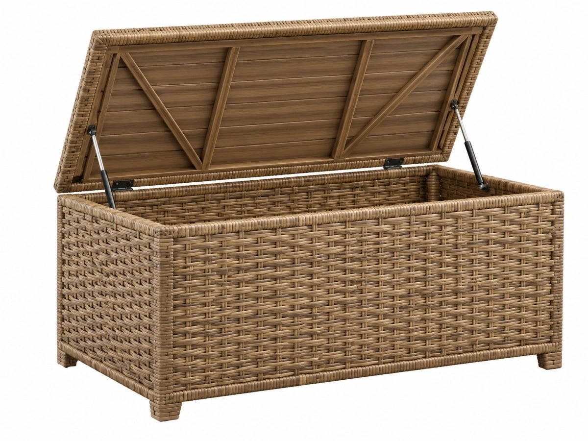 Cassapanca Contenitore Intrecciata - Rattan - Stile Moderno