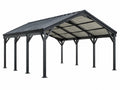 Tettoia da Giardino in Metallo per Esterno - 350x300x250cm - Grigio