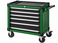 Carrello Porta Attrezzi Metallo - 6 Cassetti - Verde/Nero