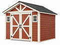 Capanno da Giardino 244x244x262cm Legno/Rosso