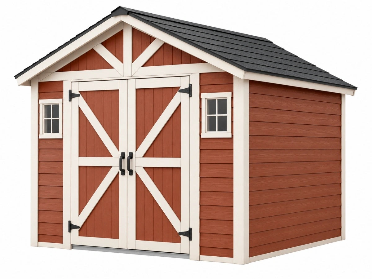 Capanno da Giardino 244x244x262cm Legno/Rosso
