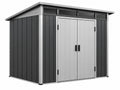 Capanno da Giardino in Metallo - 200x150x210cm - Grigio/Nero