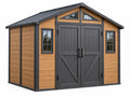 Capanno da Giardino in Resina - 186x227x252cm - Legno/Grigio - Spazioso